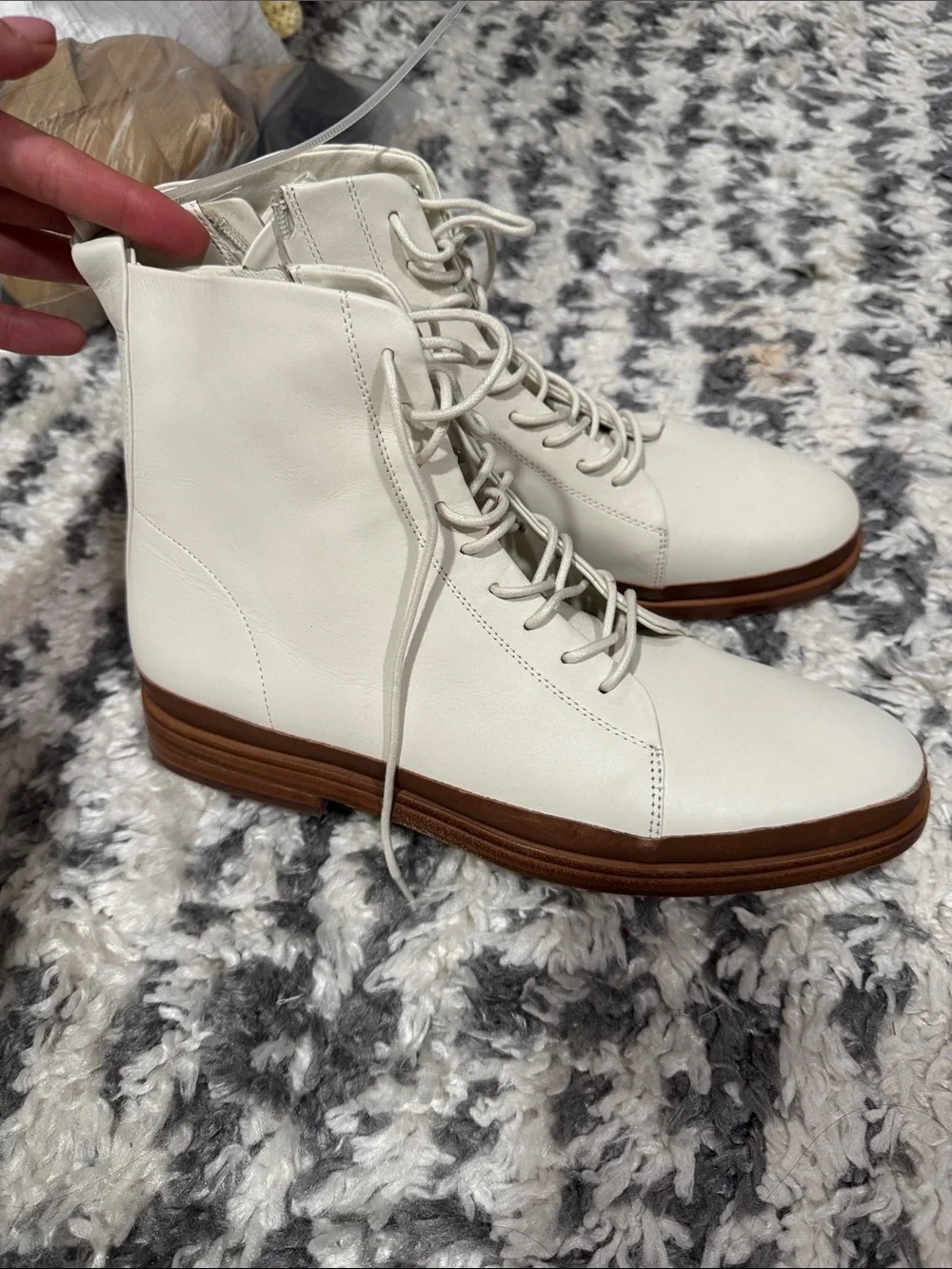11. Vince $450 Cooper Leather Zip Combat Boots